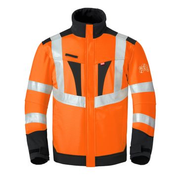 Havep Softshell 50250 fluo oranje-dark navy voorkant - werkkleding.nl