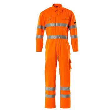 Mascot Overall met kniezakken 00419-860 Hi-Vis Oranje - voorkant