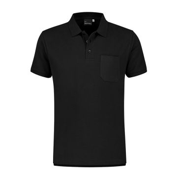 Santino Poloshirt Milan Black voorkant - werkkleding.nl