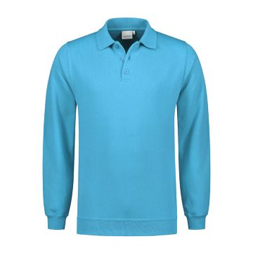 Santino Polosweater Robin Aqua voorkant - werkkleding.nl