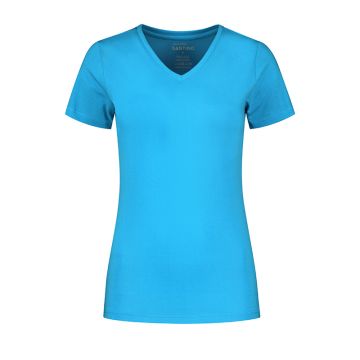 Santino T-shirt Jazz dames Aqua voorkant - werkkleding.nl