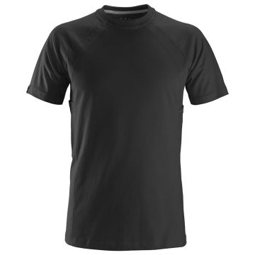 Snickers T-shirt 2504 Zwart voorkant - werkkleding.nl