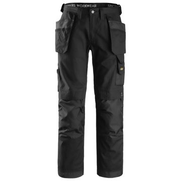 Snickers Broek 3214 Zwart voorkant - werkkleding.nl