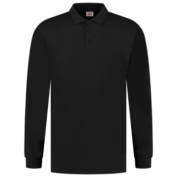 Tricorp Poloshirt Jersey Lange Mouw 201019 Black voorkant - werkkleding.nl
