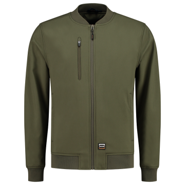 Tricorp Softshell Bomber Premium 404009 Army voorkant - werkkleding.nl