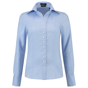 Tricorp Blouse Fitted 705003 Blue voorkant - werkkleding.nl